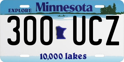 MN license plate 300UCZ