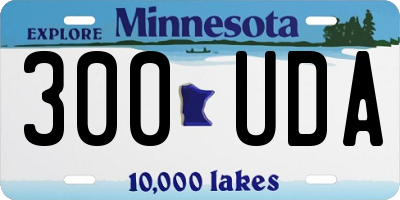 MN license plate 300UDA