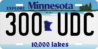 MN license plate 300UDC