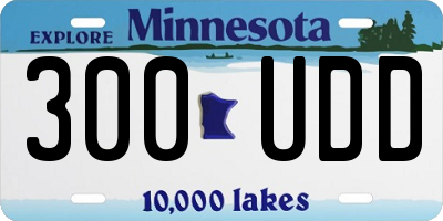 MN license plate 300UDD