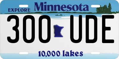 MN license plate 300UDE