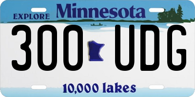 MN license plate 300UDG