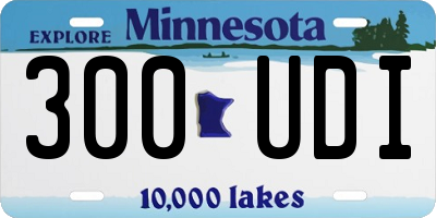 MN license plate 300UDI