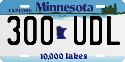 MN license plate 300UDL