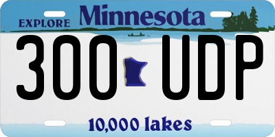 MN license plate 300UDP