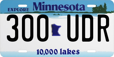 MN license plate 300UDR