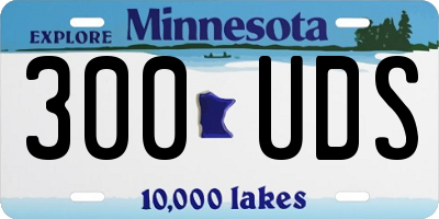 MN license plate 300UDS