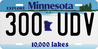 MN license plate 300UDV