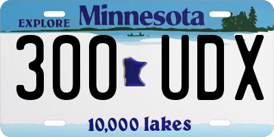 MN license plate 300UDX