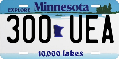 MN license plate 300UEA