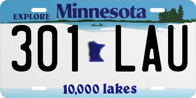 MN license plate 301LAU