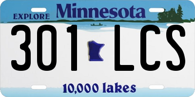 MN license plate 301LCS