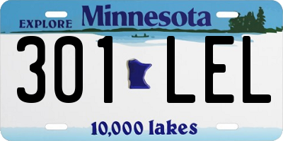MN license plate 301LEL