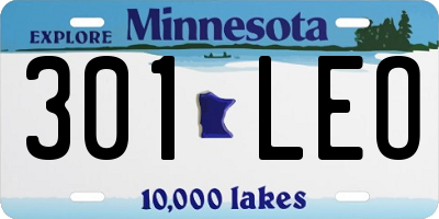 MN license plate 301LEO