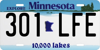 MN license plate 301LFE