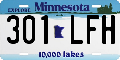 MN license plate 301LFH
