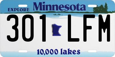 MN license plate 301LFM
