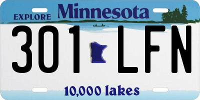 MN license plate 301LFN