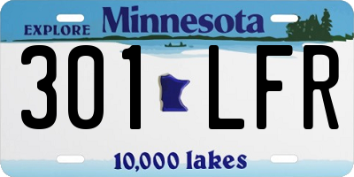MN license plate 301LFR