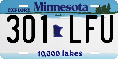MN license plate 301LFU