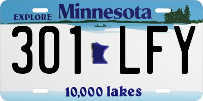 MN license plate 301LFY