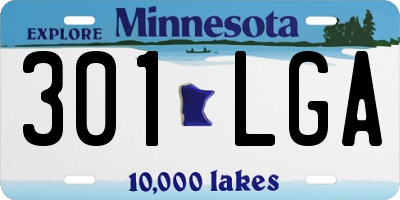 MN license plate 301LGA