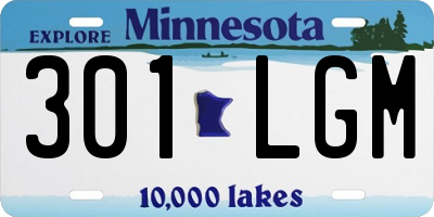 MN license plate 301LGM