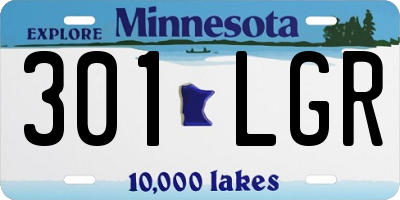 MN license plate 301LGR