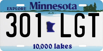 MN license plate 301LGT