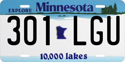 MN license plate 301LGU