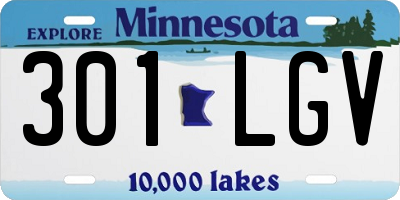 MN license plate 301LGV