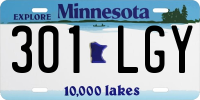 MN license plate 301LGY