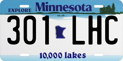 MN license plate 301LHC