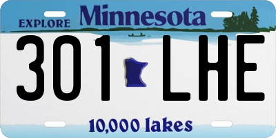 MN license plate 301LHE
