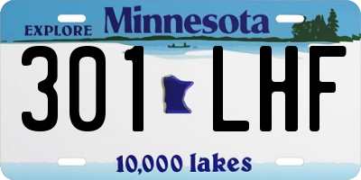 MN license plate 301LHF