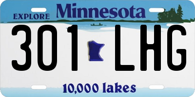 MN license plate 301LHG