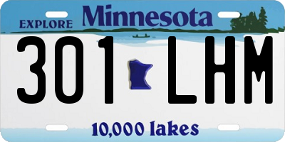 MN license plate 301LHM