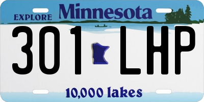 MN license plate 301LHP