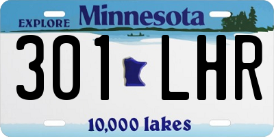MN license plate 301LHR
