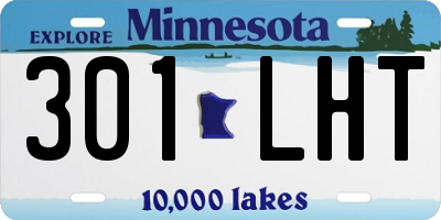 MN license plate 301LHT