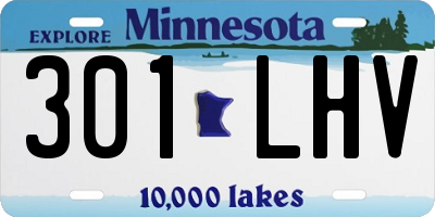 MN license plate 301LHV