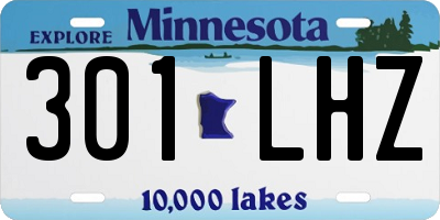 MN license plate 301LHZ