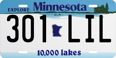 MN license plate 301LIL