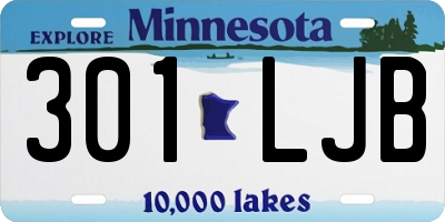 MN license plate 301LJB