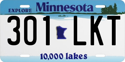 MN license plate 301LKT