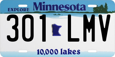 MN license plate 301LMV