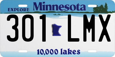 MN license plate 301LMX