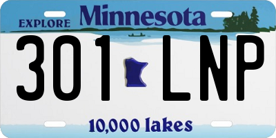 MN license plate 301LNP