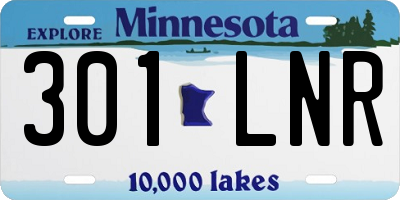 MN license plate 301LNR