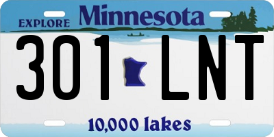 MN license plate 301LNT